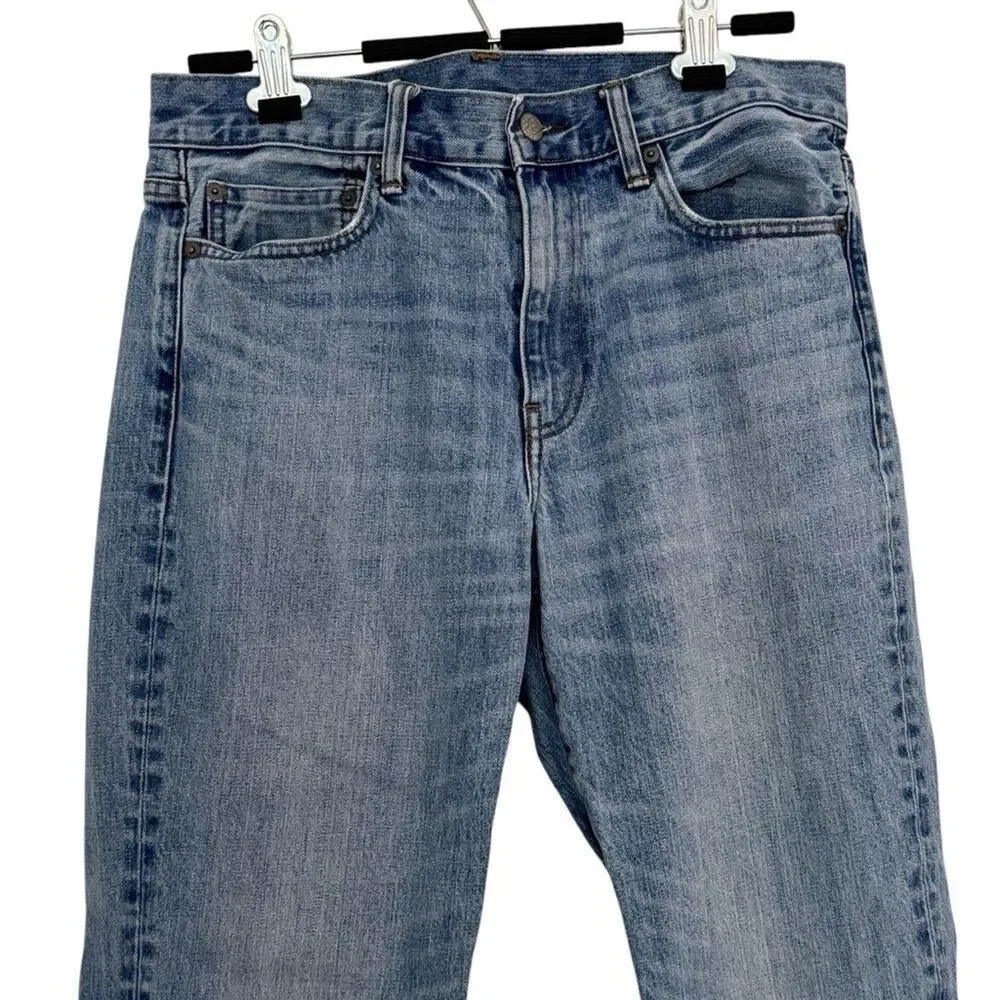 J. Crew Men's 32x30 Straight Fit Blue Light Wash Jeans Style 770